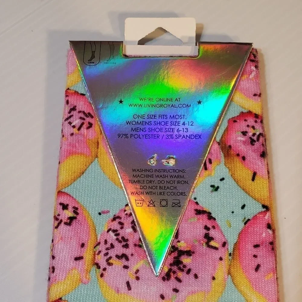 New Living Royal Donut Crew Socks